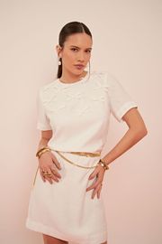 VESTIDO DÉBORA ALFAIATARIA OFF WHITE