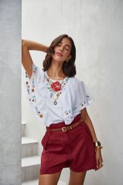 BLUSA HORIZON VISCOSE BORDADA