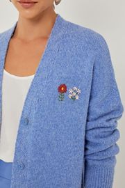 CASACO TRICOT GAROA AZUL