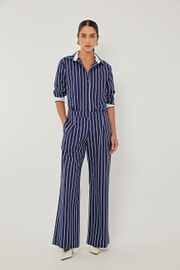 CALÇA LISTRADA ICÔNICA MARINHO