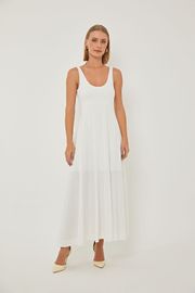 VESTIDO CLEMENCE MALHA OFF WHITE