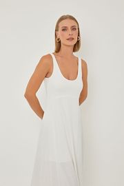 VESTIDO CLEMENCE MALHA OFF WHITE