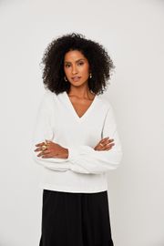 BLUSA LILIANE MALHA PENTEADA