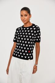 BLUSA LARA TRICOT CORAÇÃO
