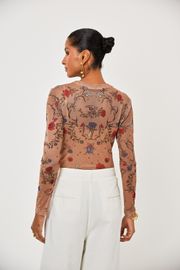 BLUSA LAJOS TULE ESTAMPADO