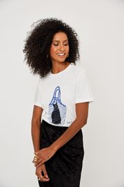 CAMISETA LIL MALHA COM SILK E BORDADO
