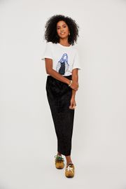 CAMISETA LIL MALHA COM SILK E BORDADO