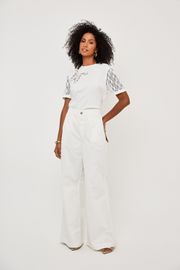 CAMISETA KATIE MALHA CERAMIC COM BORDADO