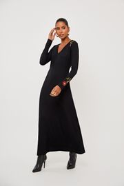 VESTIDO ESTRELA MALHA CANELADA COM BORDADO