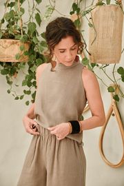 BLUSA LINGER LINHO 100%