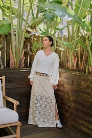 BLUSA LILIANE MALHA PENTEADA