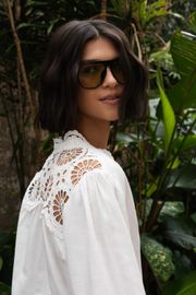 CAMISA KATE CAMBRAIA DE ALGODÃO