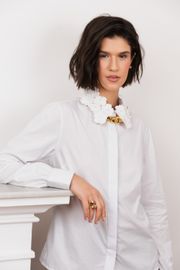 CAMISA KÁTIA TRICOLINE COM BORDADO