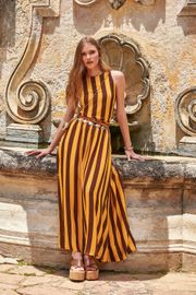 SAIA BLOSSOM VISCOSE ESTAMPA LISTRADA
