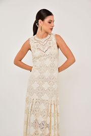 VESTIDO MALIBU RENDA COM BORDADO