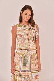 BLUSA MINELLI ESTAMPADA