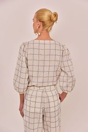 BLUSA NAIARA COTTON GRID