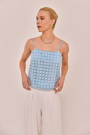 BLUSA POWER AZUL CLARO