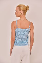 BLUSA POWER AZUL CLARO