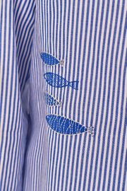 CAMISA PARIS LISTRADA COM BORDADO