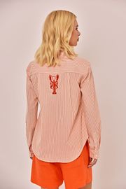 CAMISA PARIS LISTRADA COM BORDADO