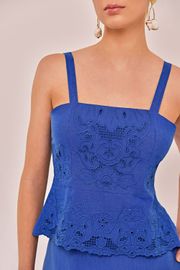 BLUSA PALAZZO CAMBRAIA DE LINHO