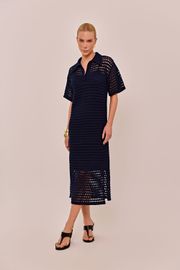 VESTIDO PIETRA TRICOT MARINHO
