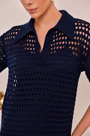 VESTIDO PIETRA TRICOT MARINHO