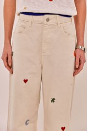 CALÇA MILT SARJA BORDADA