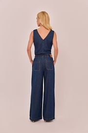 CALÇA NINA JEANS WIDE LEG