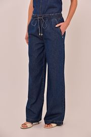 CALÇA NINA JEANS WIDE LEG