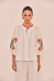 BLUSA MIRANDA OFF WHITE BORDADA