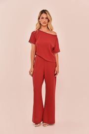 BLUSA RITA EM MALHA VERMELHA