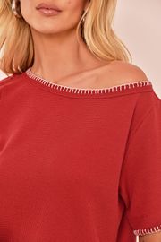 BLUSA RITA EM MALHA VERMELHA