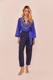 BLUSA SATURNO AZUL ESTAMPADA