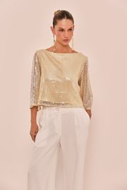 BLUSA PATSY TELA COM PAETÊ