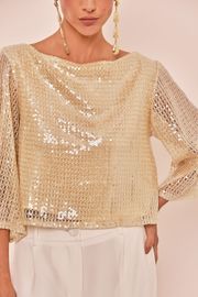 BLUSA PATSY TELA COM PAETÊ