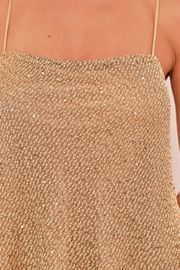 BLUSA PRIMAVERA EM LUREX DOURADO