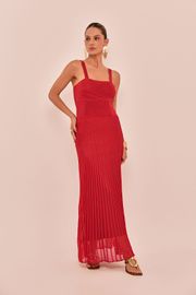 VESTIDO PISA TRICOT VERMELHO