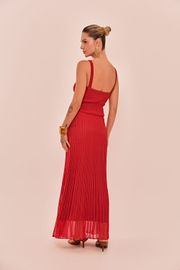 VESTIDO PISA TRICOT VERMELHO