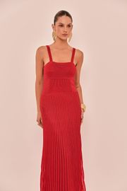 VESTIDO PISA TRICOT VERMELHO