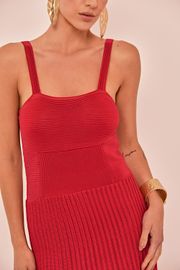 VESTIDO PISA TRICOT VERMELHO
