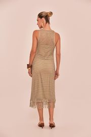 VESTIDO PILAR TRICOT CAQUÍ