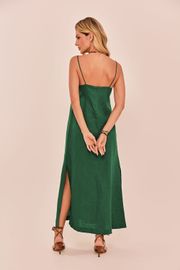 VESTIDO MARIA PURO LINHO VERDE