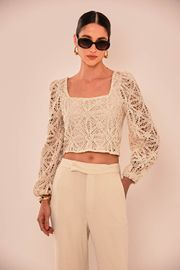 BLUSA LILLET CROCHET BORDADO