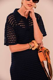 VESTIDO PIETRA TRICOT MARINHO