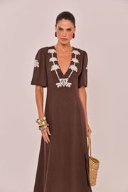 VESTIDO RAMONA CAMBRAIA DE LINHO COM BORDADO