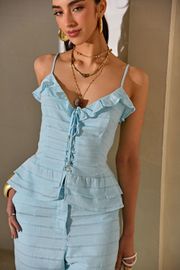 BLUSA MARIA HELOÍSA  AZUL CLARO