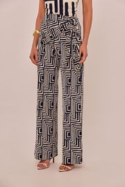 CALÇA SELENA JERSEY ESTAMPADO