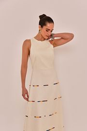 VESTIDO TÓQUIO COM SILK E BORDADO